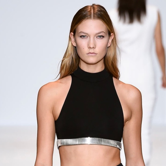 Mugler Runway Black Chain Crop Top NEW US8/M     *  RESERVED  * - Picture 4 of 11